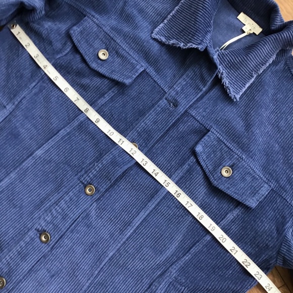 OVERSIZED BOYFRIEND CORDUROY JACKET BLUE - Picture 8 of 9